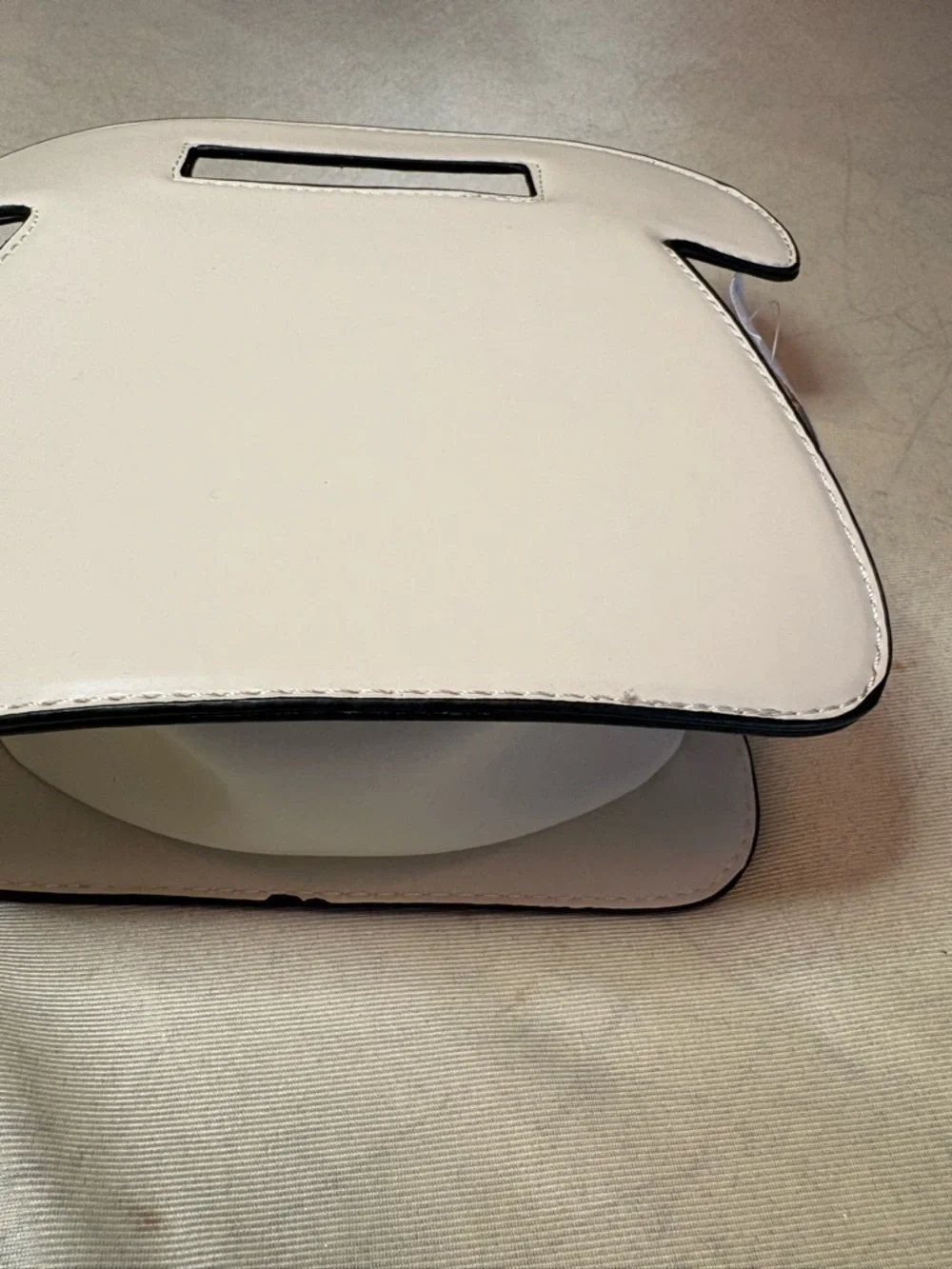 Novelty Cream Crossbody Phone Bag with Gold Accents - Picture 11 of 13